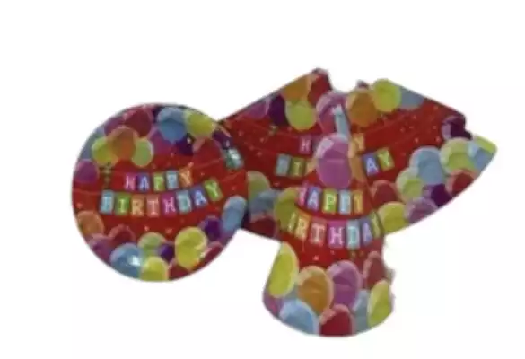Одноразовая посуда Happy Birthday Красный 36 шт